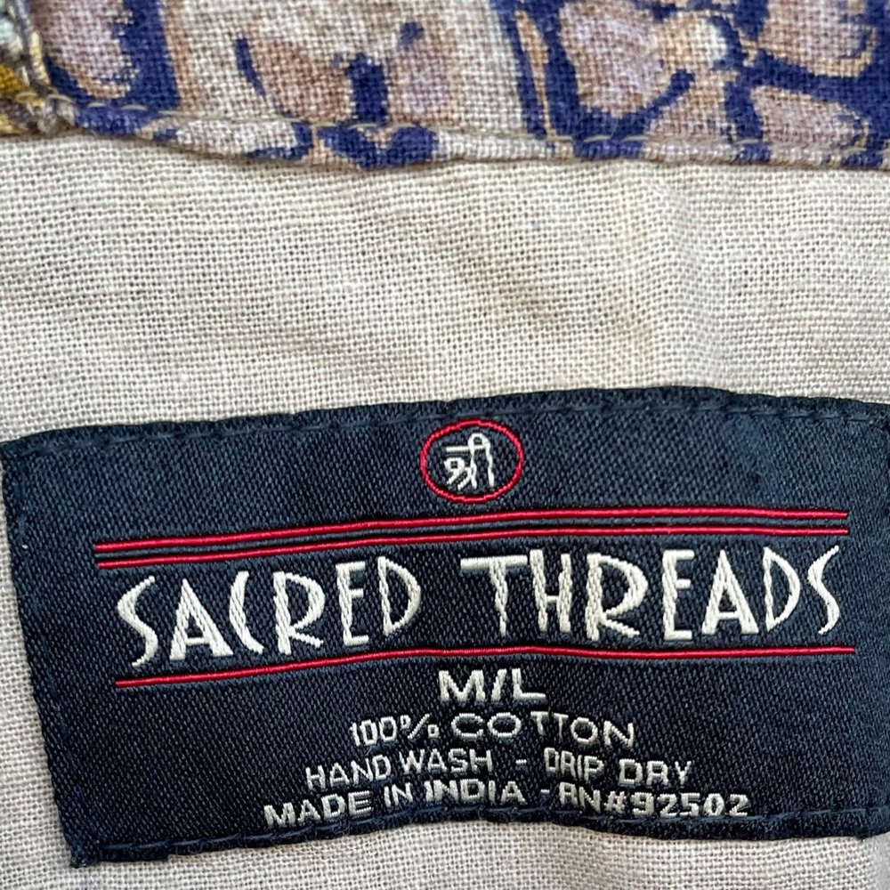 Sacred Threads Button Down Patch-Quilt Jacket - image 5